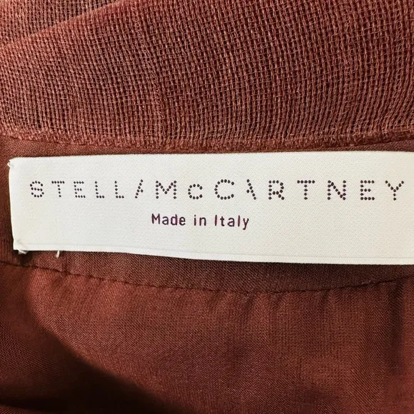 Stella McCartney Velvet Dress mini slip spaghetti strap belted cooper color