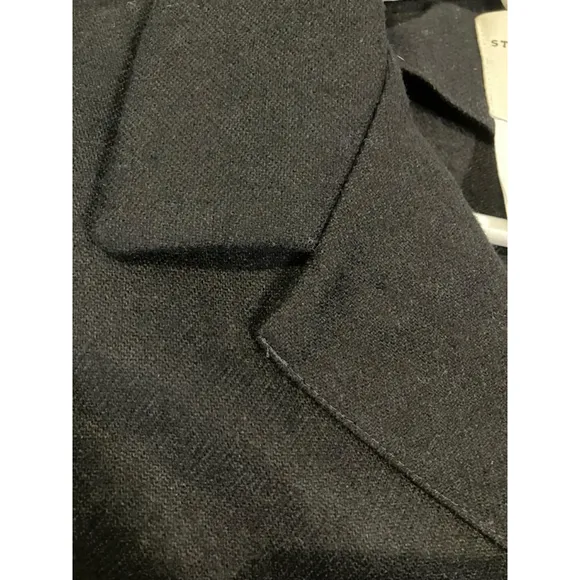 Stephan Schneider Black Shirt Jacket 35% Wool Slip in Side Pockets Belgium M