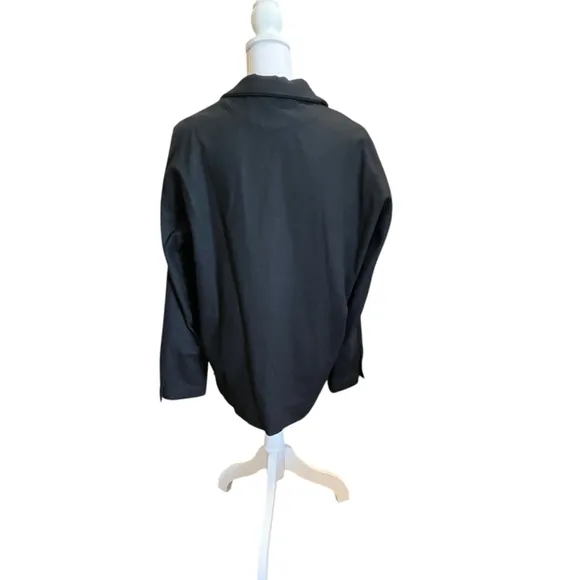 Stephan Schneider Black Shirt Jacket 35% Wool Slip in Side Pockets Belgium M