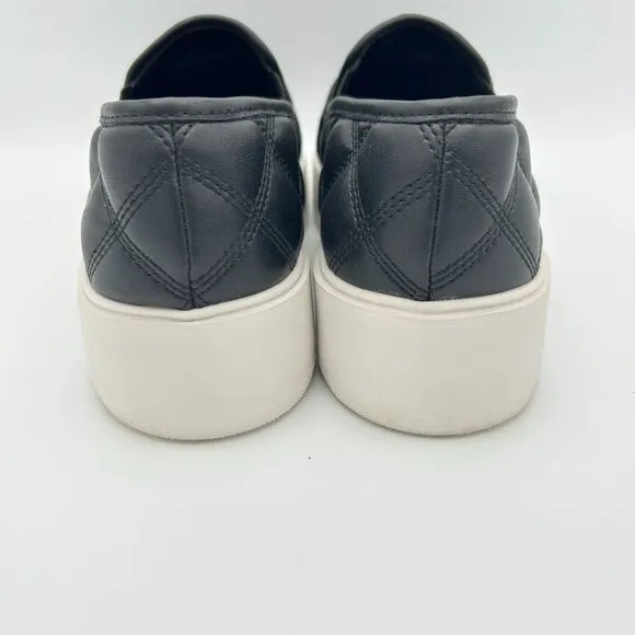 Steve Madden Black Legacy Quilted Slip-On Sneakers Womens 8M Comfort