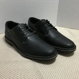 Steve Madden Harpoon Mens Black Leather Lace Up Round Toe Oxford Size 10 New