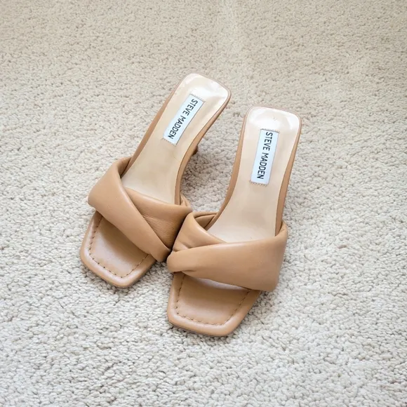 Steve Madden Thai Padded Mid Heel Mules Size 5.5