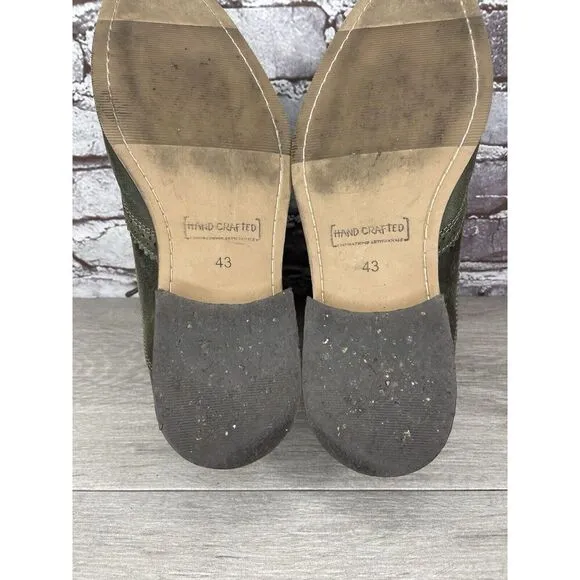 Steve Madden Iggy Green Leather Handcrafted Wingtip Oxfords Shoes Men Sz 43EU/10