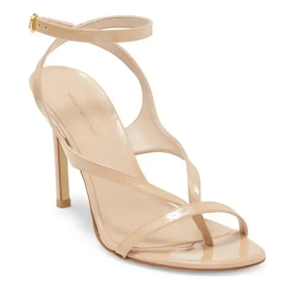 Stuart Weitzman Align Silver Sandal Size 11 $425
