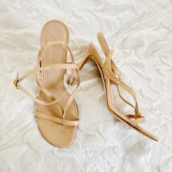 Stuart Weitzman Align Silver Sandal Size 11 $425