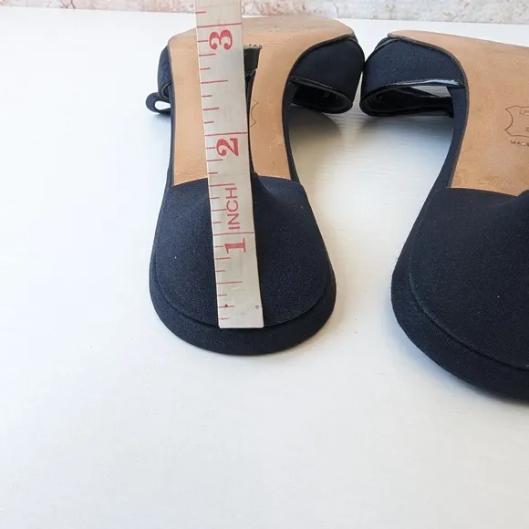 Stuart Weitzman Black Kitten Heel Mules