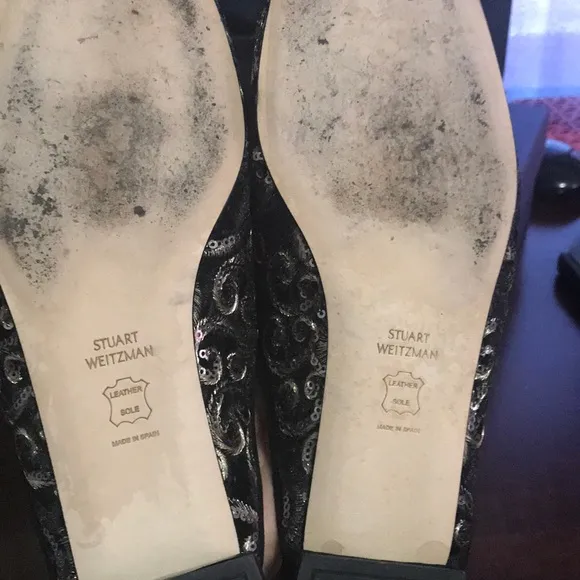 Stuart Weitzman black radiant velvet mule