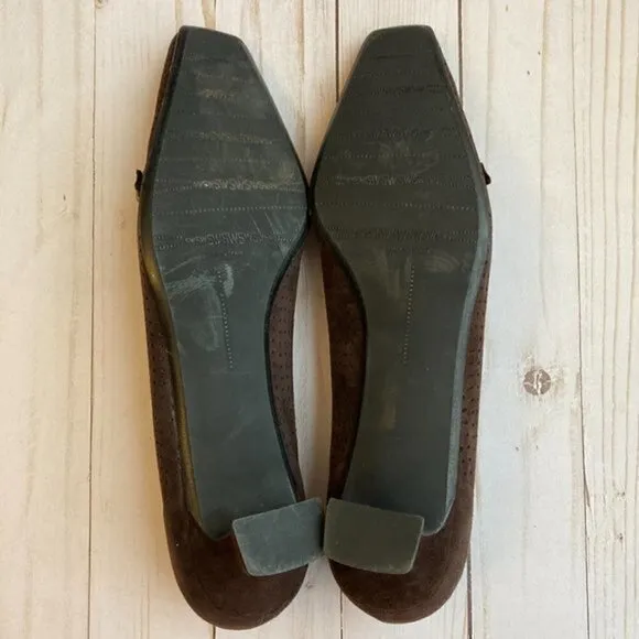 Stuart Weitzman Brown Suede Kitten Heels Sz 10N