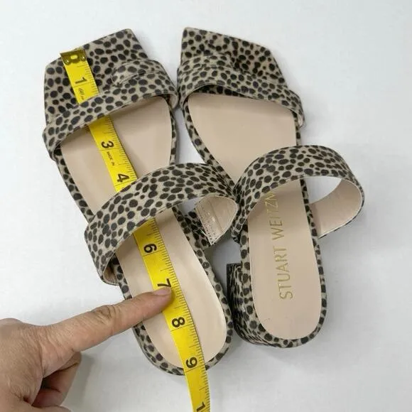 STUART WEITZMAN flat Maisie Leopard-Print slip on Mules  size 6