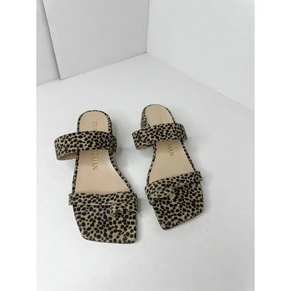 STUART WEITZMAN flat Maisie Leopard-Print slip on Mules  size 6