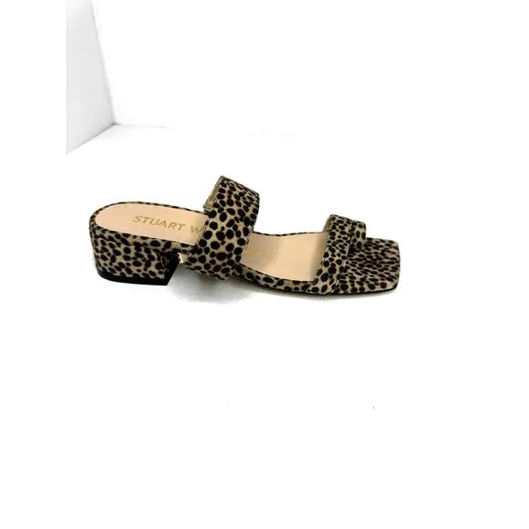 STUART WEITZMAN flat Maisie Leopard-Print slip on Mules  size 6