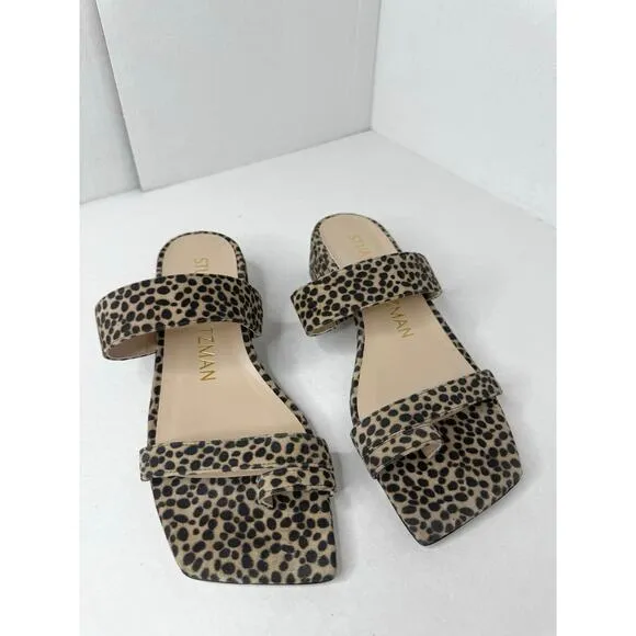 STUART WEITZMAN flat Maisie Leopard-Print slip on Mules  size 6