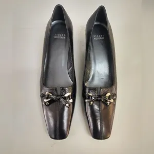 Stuart Weitzman Kitten Heels with Bow black Size 9.5
