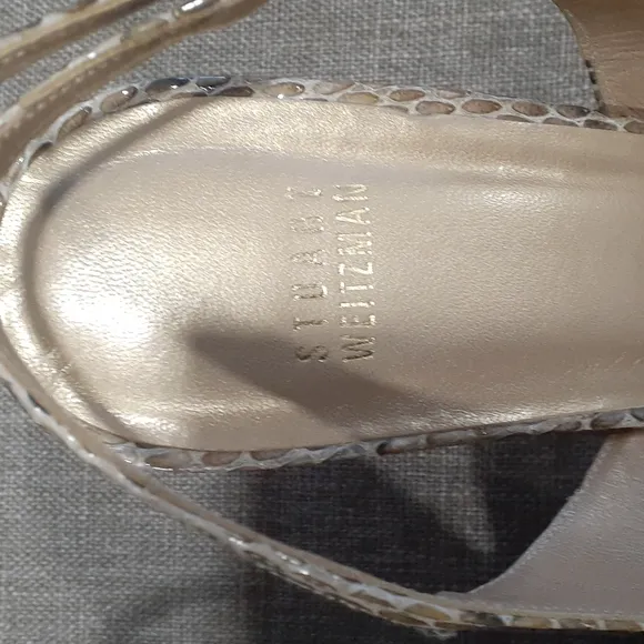 Stuart Weitzman open toe slingback platform heels shoe size 9m