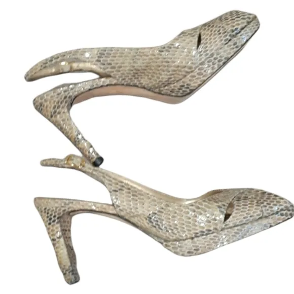 Stuart Weitzman open toe slingback platform heels shoe size 9m