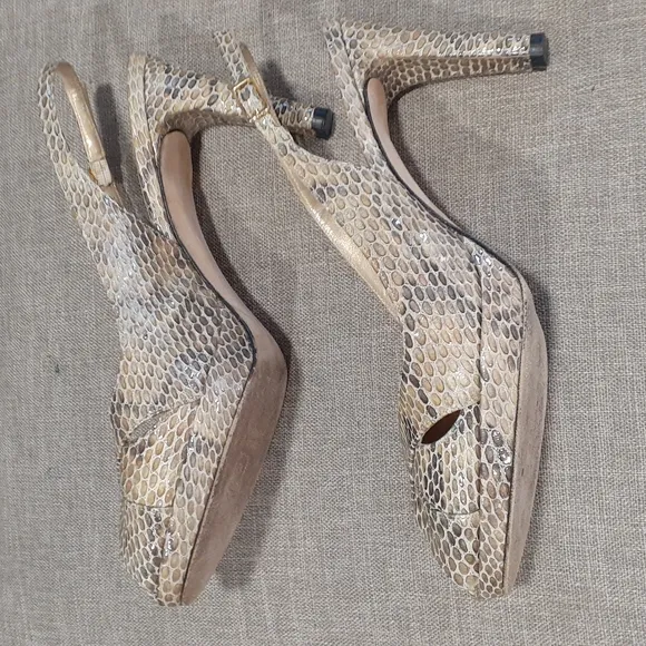 Stuart Weitzman open toe slingback platform heels shoe size 9m