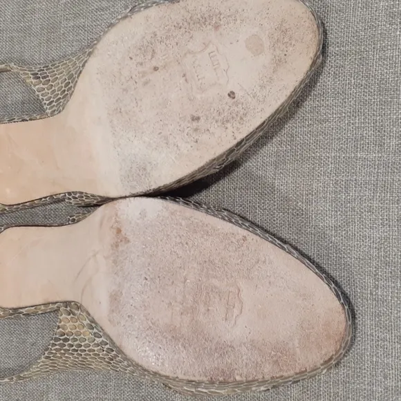 Stuart Weitzman open toe slingback platform heels shoe size 9m