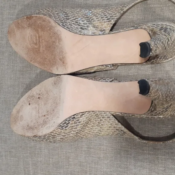 Stuart Weitzman open toe slingback platform heels shoe size 9m
