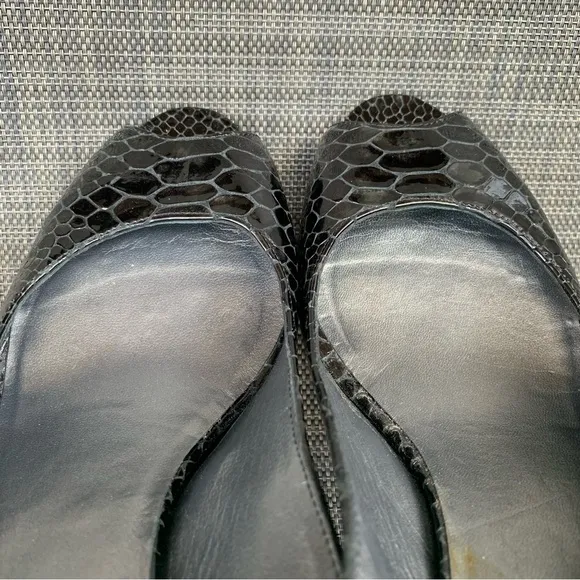 STUART WEITZMAN Patent Leather Snake Embossed Slingback Pumps Heels Women’s 9