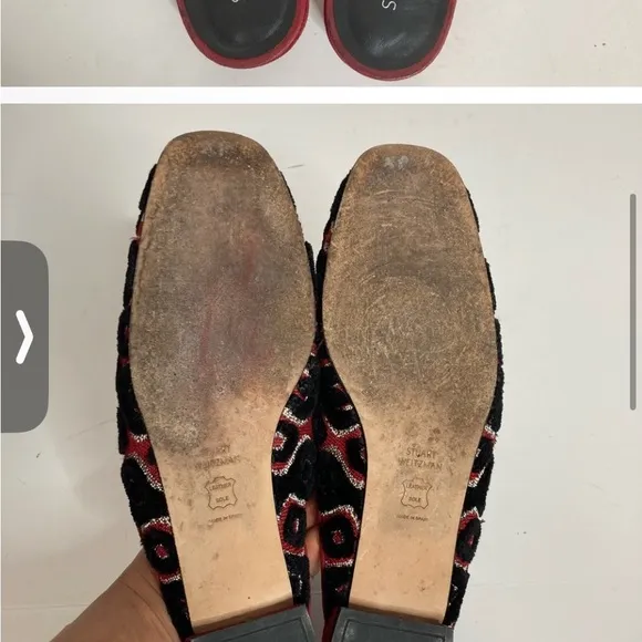 Stuart Weitzman Pipe Mulearky Mules Flat Loafers Slip On 8US used nice