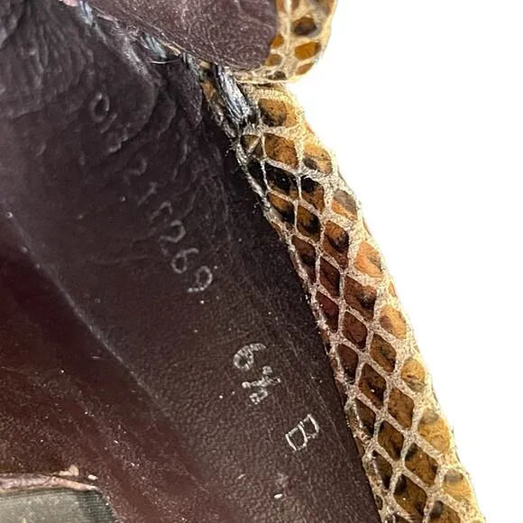 Stuart Weitzman Snake Skin Mules Size 6.5