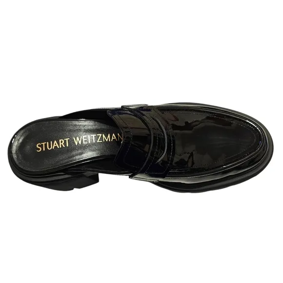 Stuart Weitzman Soho Patent Leathet Penny Loafer Mules. Size 10. Color B…