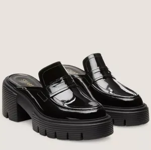 Stuart Weitzman Soho Patent Leathet Penny Loafer Mules. Size 10. Color B…