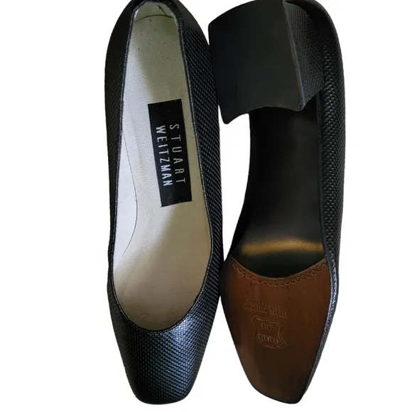 Stuart Weitzman Square Toe Kitten Heels