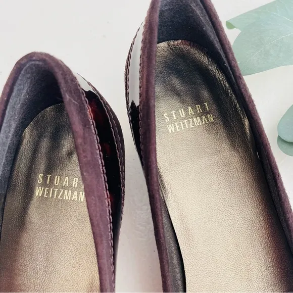 Stuart Weitzman Tier Cola Suede Kitten Heels