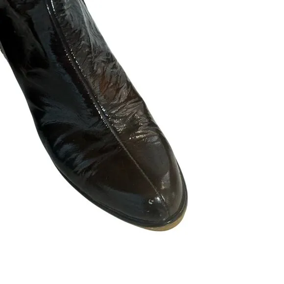 Stuart Weitzman Vintage Patent Leather Ankle Boots