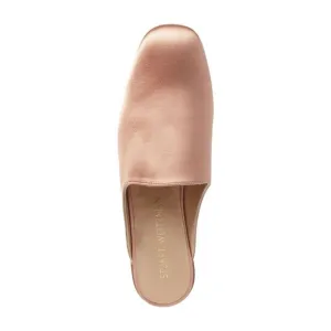STUART WEITZMAN Womens Beige Mulearky Square Toe Block Heel Slip On Mules 9.5 M
