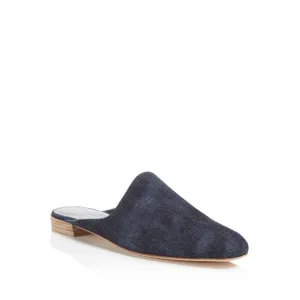 STUART WEITZMAN Womens Nay Antique Denim Navy Denim Mulearky Slip On Mules 7 M