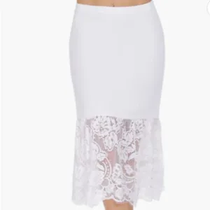 Subuteay Half Slips for Under Dresses Slip Skirt for Women Lace Trim Underskrit