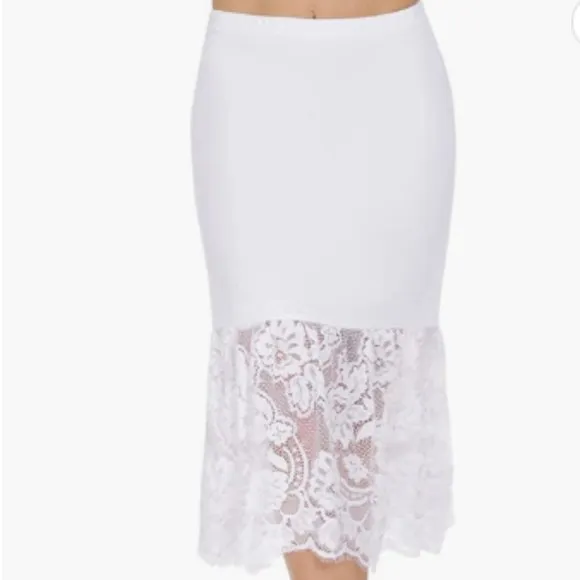 Subuteay Half Slips for Under Dresses Slip Skirt for Women Lace Trim Underskrit