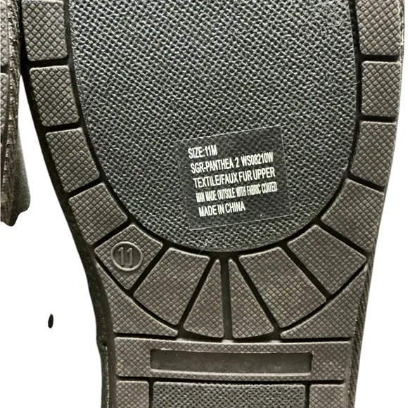 SUGAR Panthea Microsuede Faux Fur Tall Boot 11 Gray $60 Retail NWT