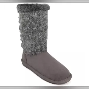 SUGAR Panthea Microsuede Faux Fur Tall Boot 11 Gray $60 Retail NWT