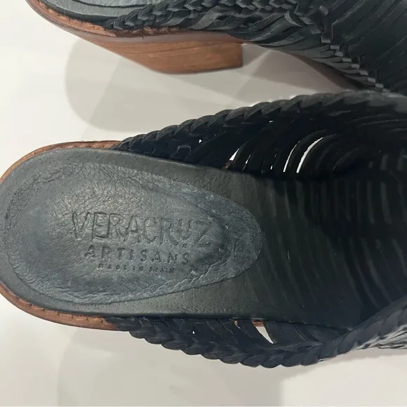 Sundance Veracruz Bella Notte Mules Black Leather |US Women’s size 8.5, EU 39