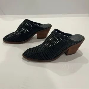 Sundance Veracruz Bella Notte Mules Black Leather |US Women’s size 8.5, EU 39
