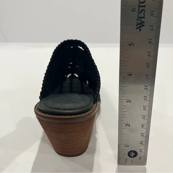 Sundance Veracruz Bella Notte Mules Black Leather |US Women’s size 8.5, EU 39