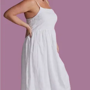 Sunday in Brooklynn White Cotton sundress plus size 3x