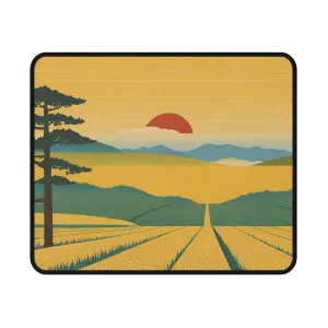 Sunset Over the Fields Non-Slip Gaming Mouse Pad - Perfect for Gamers and Home Offices