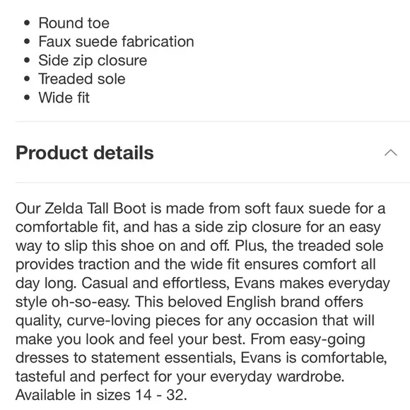 🏴󠁧󠁢󠁥󠁮󠁧󠁿SUPER SALE! ZELDA WIDE FIT BOOTS