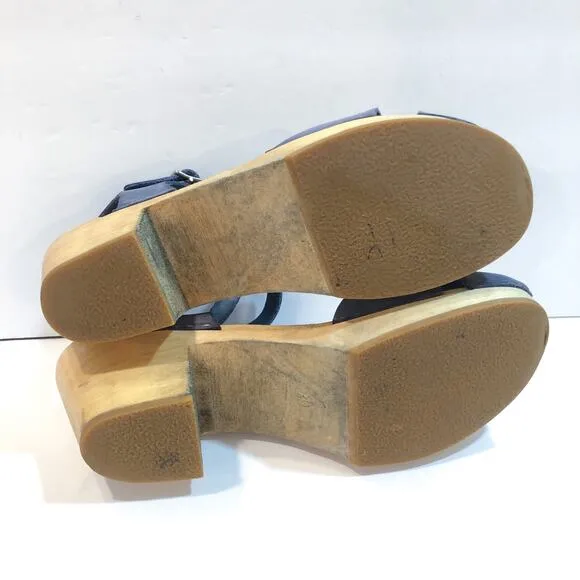 Swedish Hasbeens Mirja Heeled Clogs