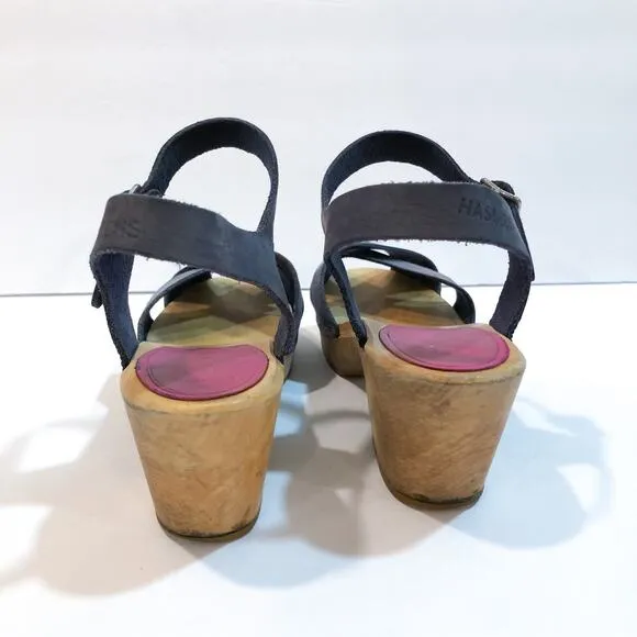 Swedish Hasbeens Mirja Heeled Clogs