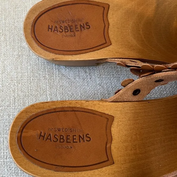 Swedish Hasbeens Nature NWT Flower Petaled Strap Slip In Clog Sandal Romantic