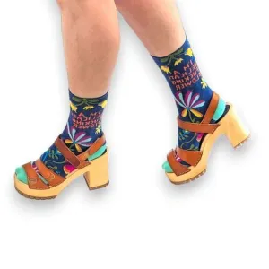 Swedish Hasbeens Velcra platform heeled‎ clogs size 38 / US 7.5