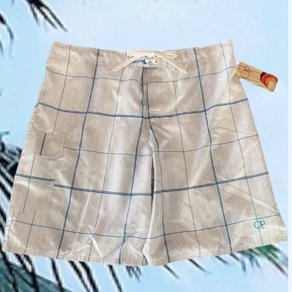 Swim Trunks Board Shorts Swim Shorts Lined Shorts OP Arctic White Size XL 40 42