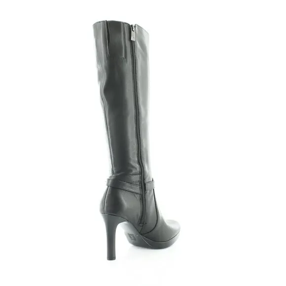 Taelynn Womens Zipper Belted Knee-High Boots (WIDE)