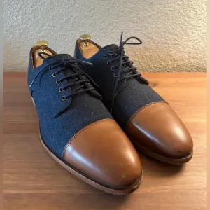 TAFT The Jack Shoe Oxfords blue and brown US 9 EU 42 Mens Cap Toe Made in Spain