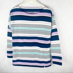 [Talbots] Classic Fleece Stripe Shirt